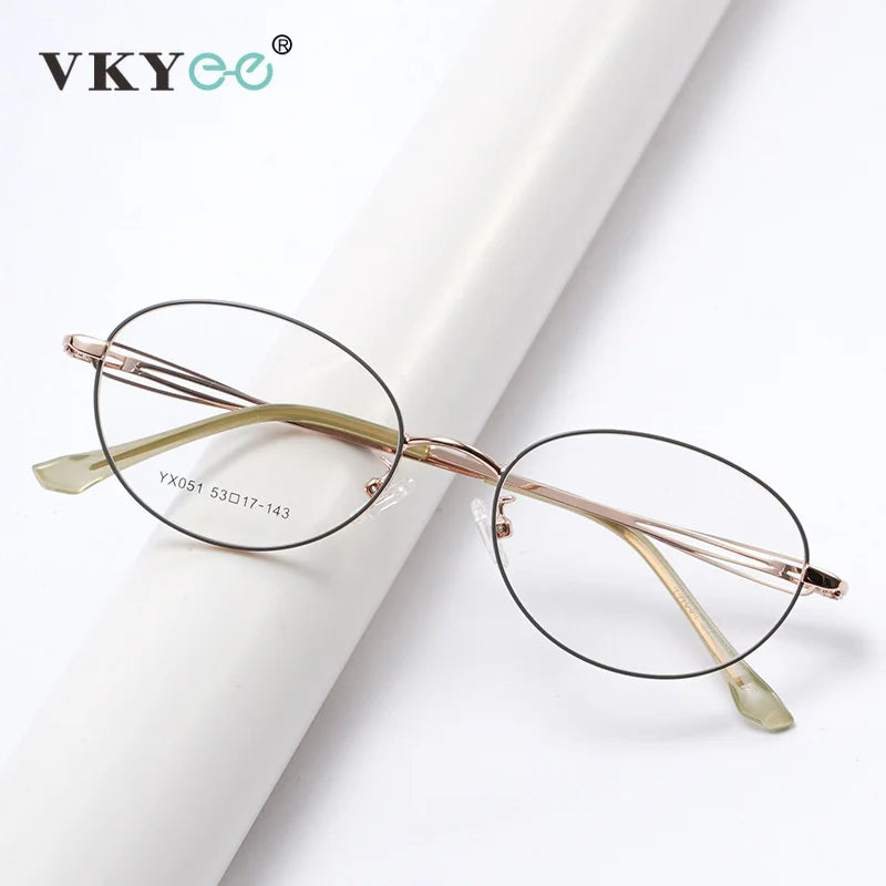Vicky Women's Full Rim Ellipse Oval Blue Light Prescription Eyeglasses YX051