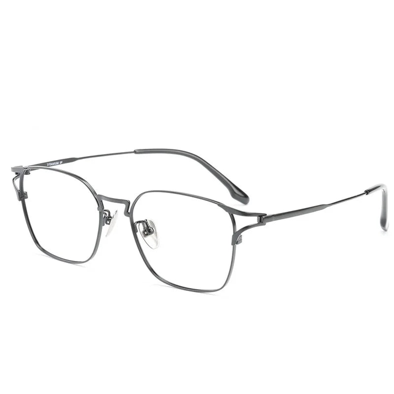 Muzz Unisex Full Rim Square Titanium Eyeglasses 25038 Full Rim Muzz C4  