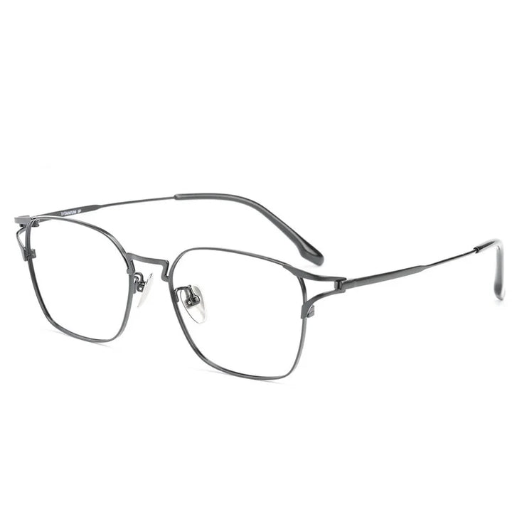 Muzz Unisex Full Rim Square Titanium Eyeglasses 25038 Full Rim Muzz C4  