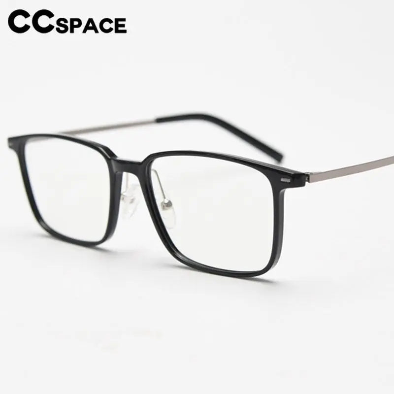 CCspace Unisex Full Rim Square Tr 90 Titanium Eyeglasses 56903 Full Rim CCspace   