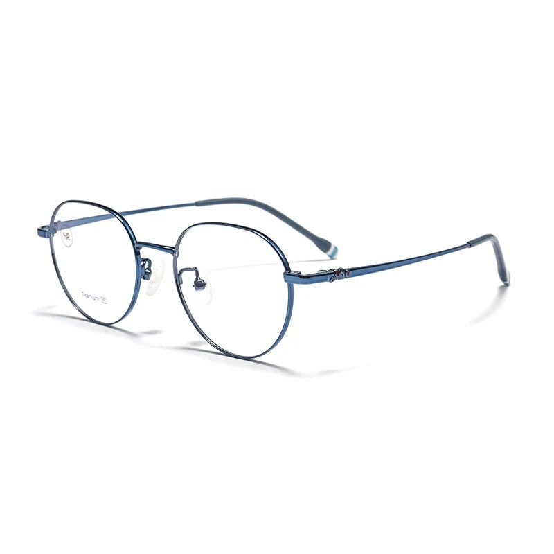 Yimaruili Unisex Full Rim Polygonal Pure Titanium Eyeglasses T1029F — view 5 | Yimaruili at FuzWeb