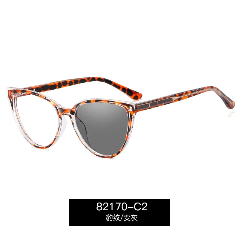 Reven Jate Women's Full Rim Oval Tr 90 Photochromic Eyeglasses 382170