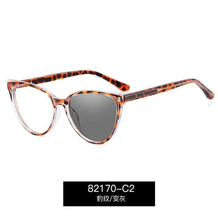 Reven Jate Women's Full Rim Oval Tr 90 Photochromic Eyeglasses 382170