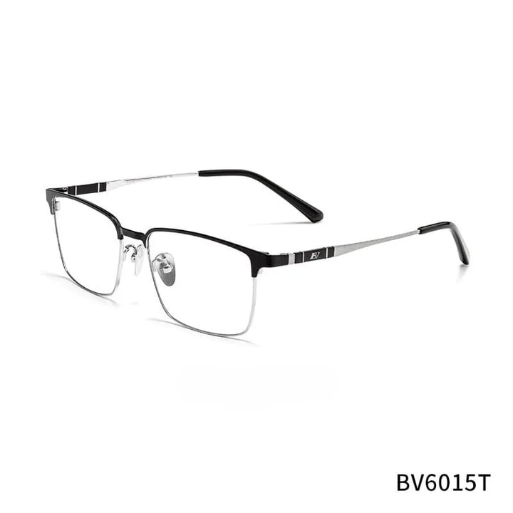 Summer Flower Men's Semi Rim Square Titanium Eyeglasses Clip On Sunglasses 6015/16