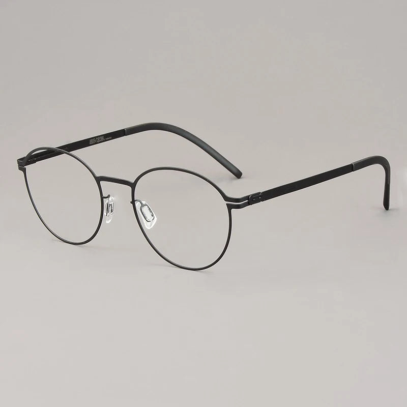 Bobbie Women's Full Rim Round Screwless Steel Eyeglasses 494420