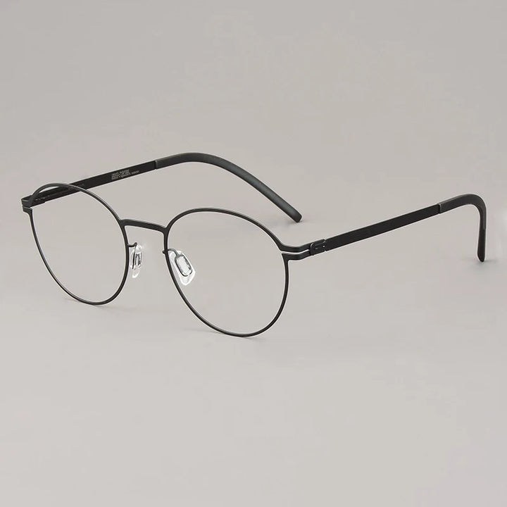 Bobbie Women's Full Rim Round Screwless Steel Eyeglasses 494420