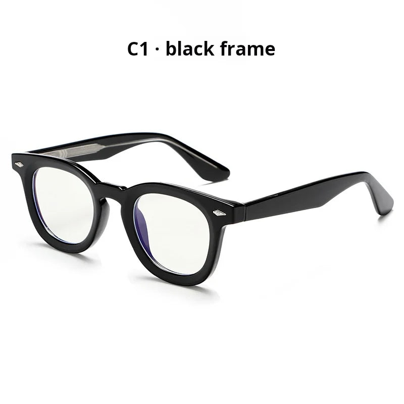 Xbora Unisex Full Rim Square Round Tr 90 Alloy Eyeglasses 542530