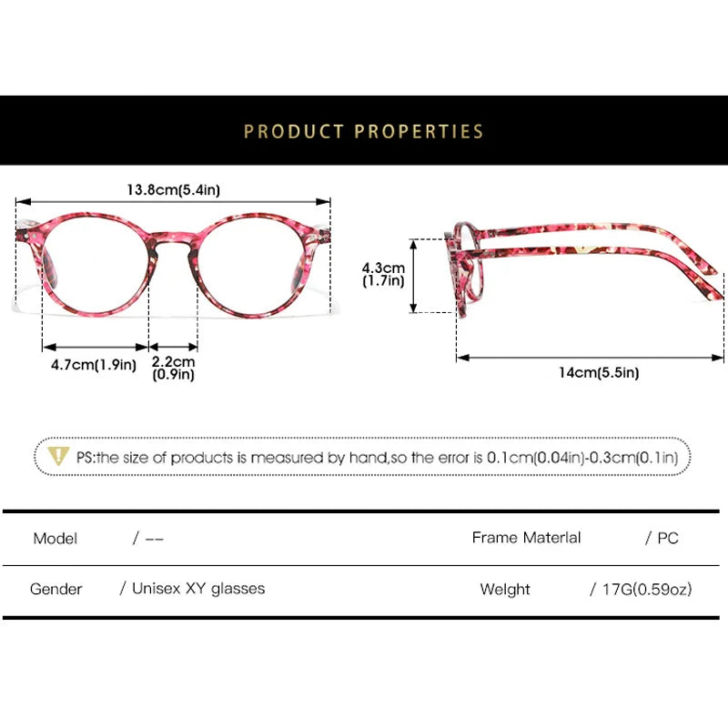 Kocolior Women's Full Rim Oval Round Pc Alloy Photochromic Reading Glasses 525003