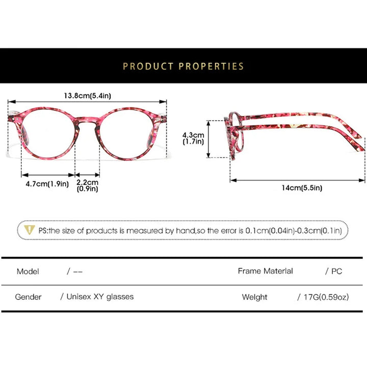 Kocolior Women's Full Rim Oval Round Pc Alloy Photochromic Reading Glasses 525003