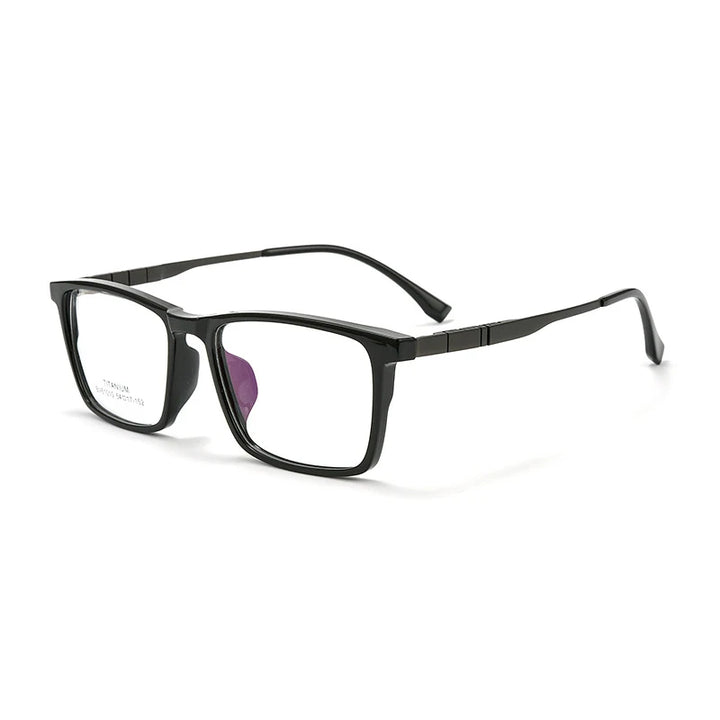Muzz Men's Full Rim Square Tr 90 Titanium Sport Eyeglasses 361010