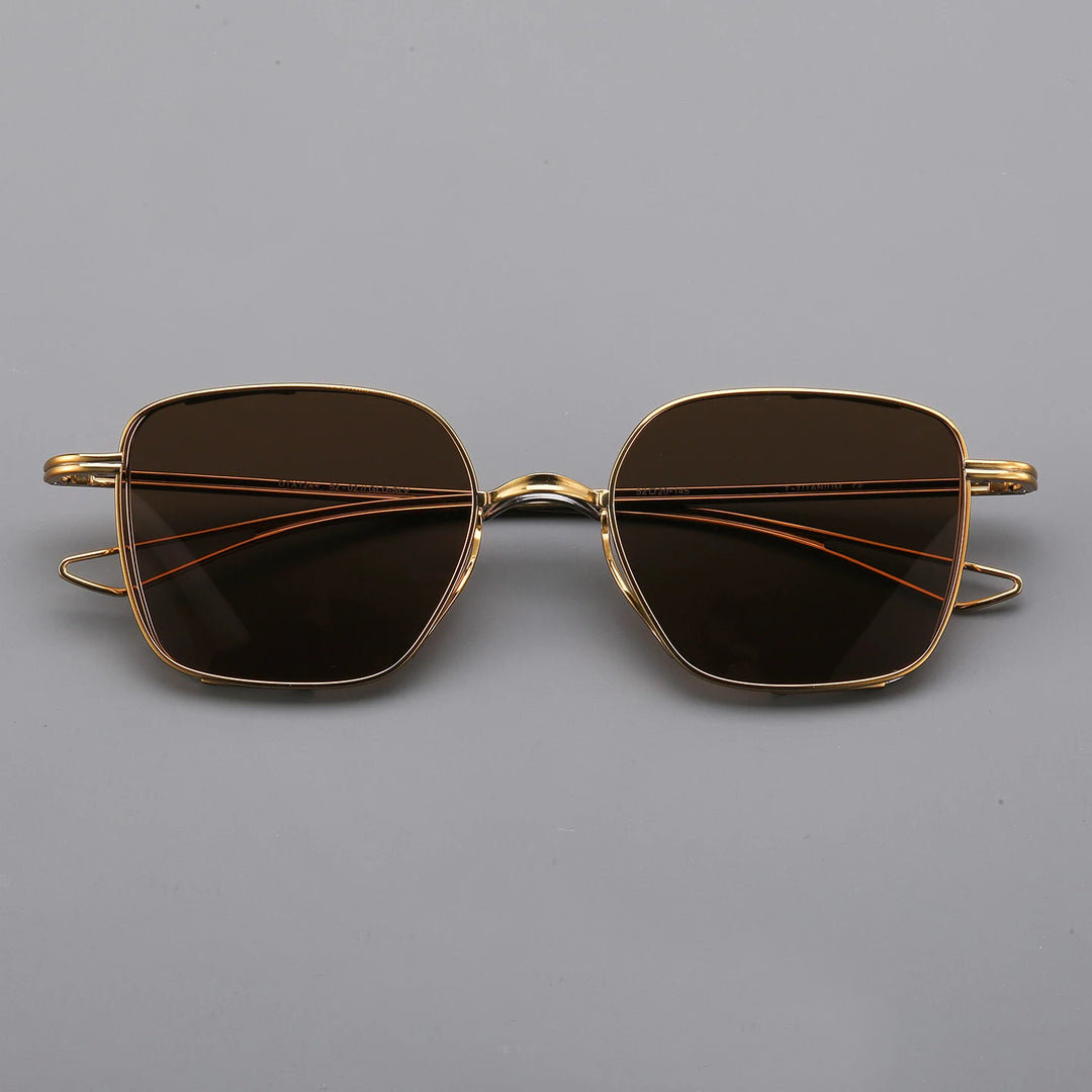 Black Mask Men Full Rim Square Titanium Polarized Sunglasses BM-D124S