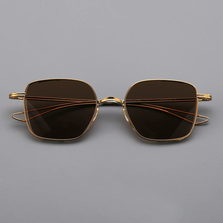 Black Mask Men Full Rim Square Titanium Polarized Sunglasses BM-D124S