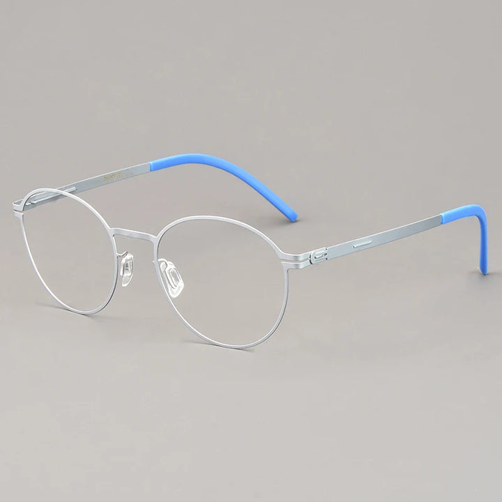 Bobbie Women's Full Rim Round Screwless Steel Eyeglasses 494420