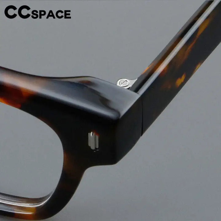 CCSpace Unisex Full Rim Square Acetate Eyeglasses 57310 Full Rim CCspace   