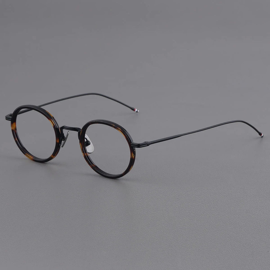 Bobbie Women's Full Rim Round Acetate Titanium Eyeglasses 906906