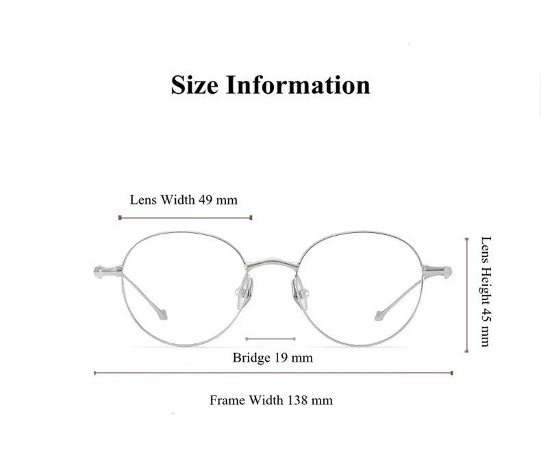 Summer Flower Women's Full Rim Round Titanium Eyeglasses 19138