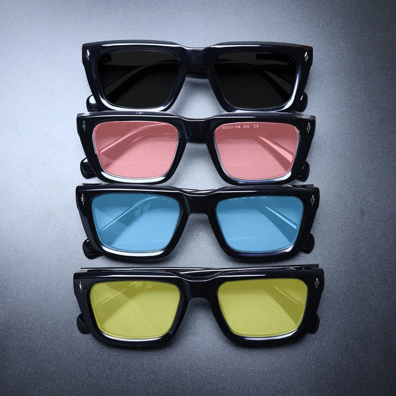 Gatenac Unisex Full Rim Square Polarized Acetate Sunglasses Mo13  FuzWeb    