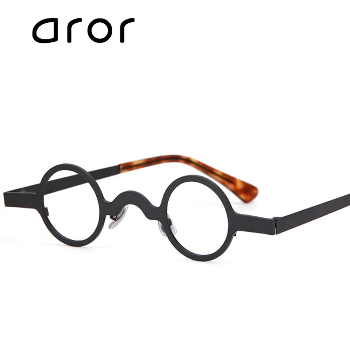 Aror Women's Full Rim Round Alloy Acetate Eyeglasses 22495 Full Rim Aror