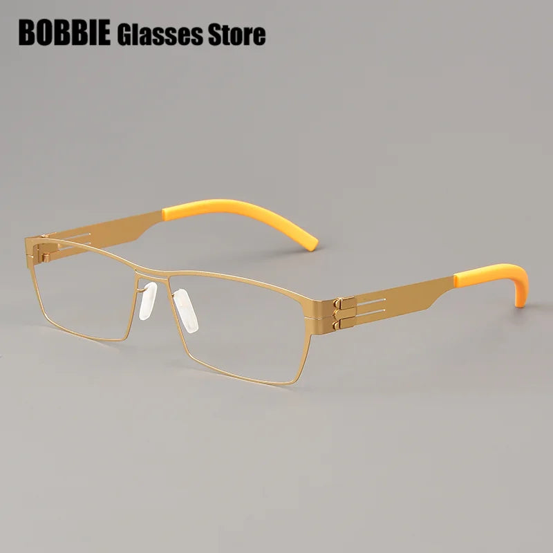 Bobbie Unisex Full Rim Square Steel Screwless Eyeglasses 765083