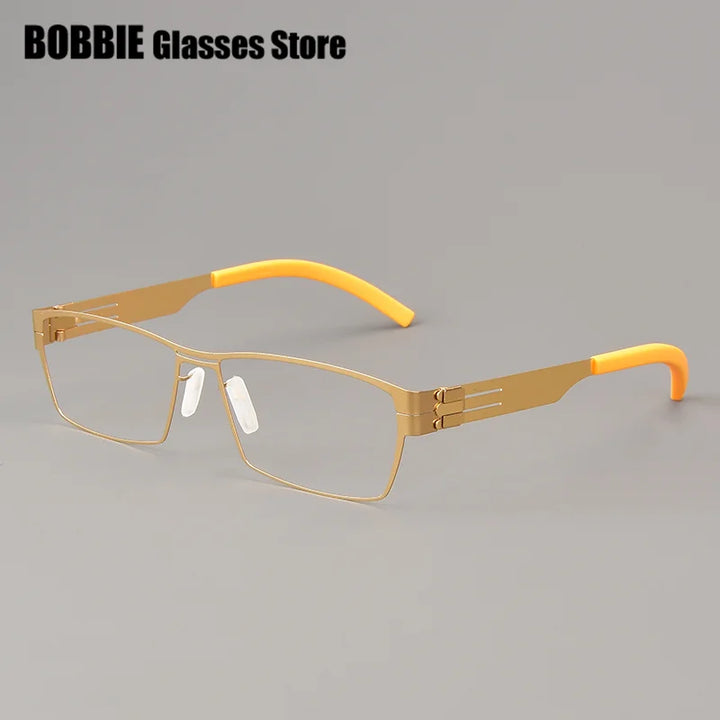 Bobbie Unisex Full Rim Square Steel Screwless Eyeglasses 765083