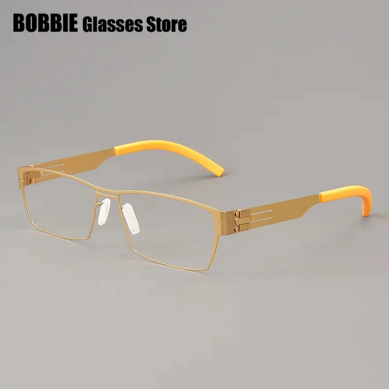 Bobbie Full Rim 508300 Unisex Square Screwless Titanium Frames FuzWeb