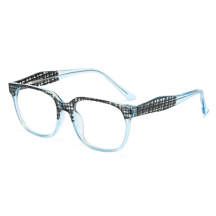 CCspace Women's Full Rim Square Polycarbonate Eyeglasses 301382 Full Rim CCspace Blue  