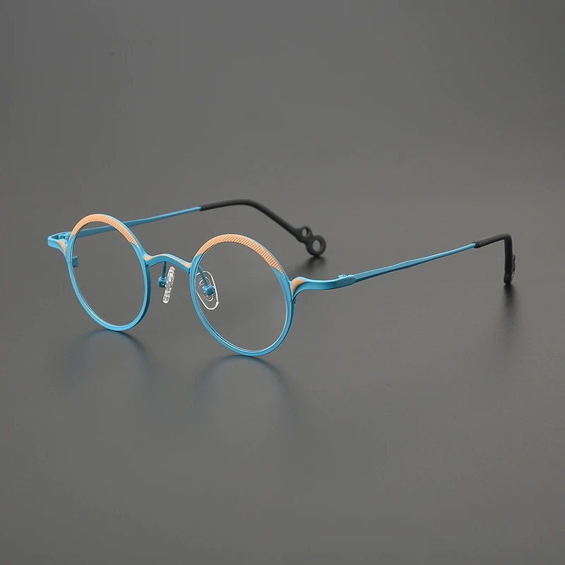 Gatenac Women's Full Rim Round Titanium Eyeglasses G85869