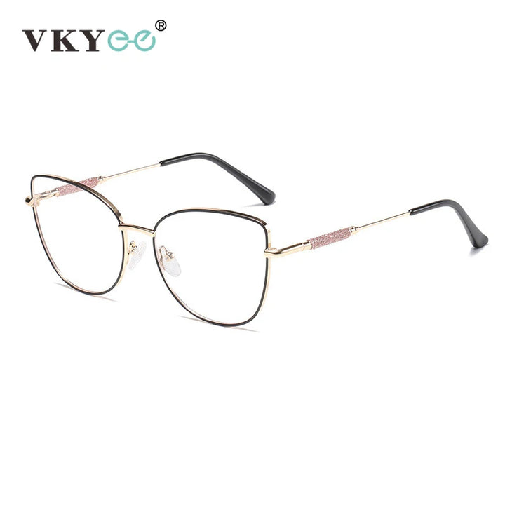 Vicky Women's Full Rim Square Cat Eye Alloy Reading Glasses 637140