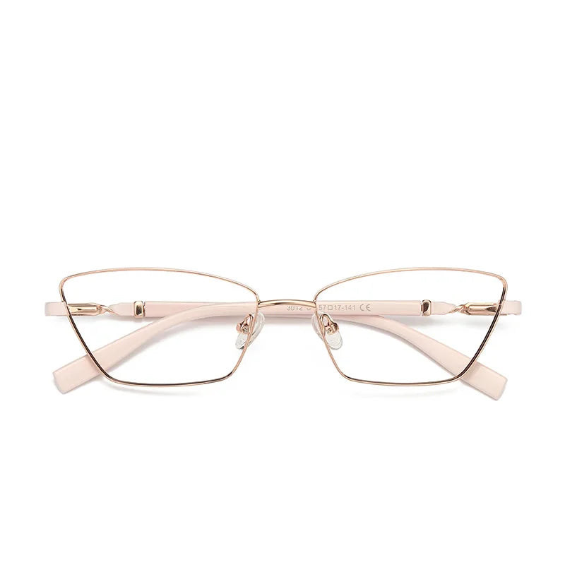 Laoyehui Women's Full Rim Rectangle Cat Eye Alloy Reading Glasses 3012 Reading Glasses Laoyehui C1 Prescription Custom 