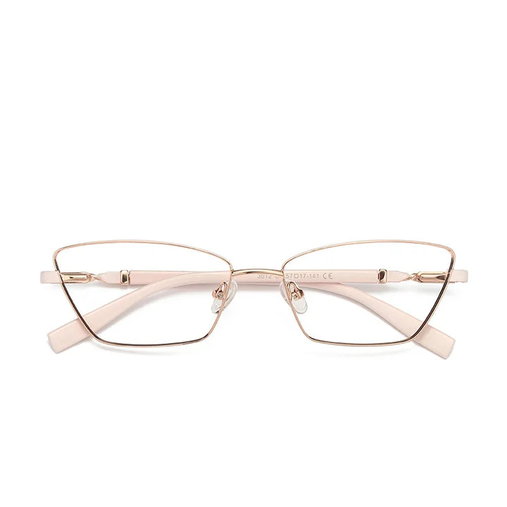 Laoyehui Women's Full Rim Rectangle Cat Eye Alloy Reading Glasses 3012 Reading Glasses Laoyehui C1 Prescription Custom 