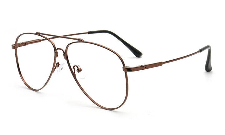 Aror Men's Full Rim Oval Double Bridge Titanium Eyeglasses Sunglasses 69224