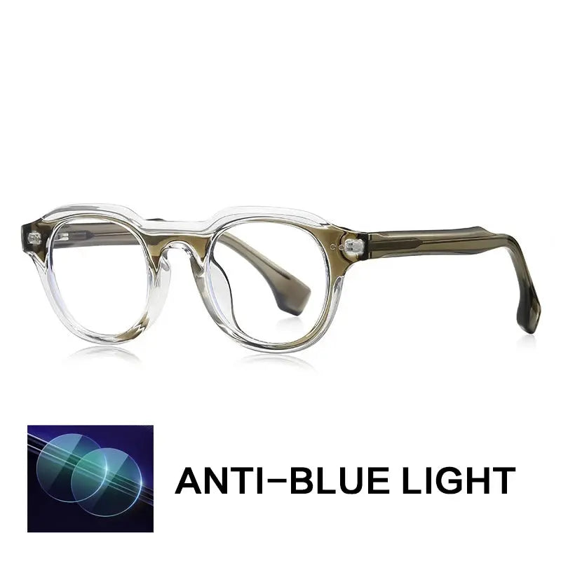 Gatenac Unisex Full Rim Oval Square Tr 90 Titanium Eyeglasses  776088 Gatenac