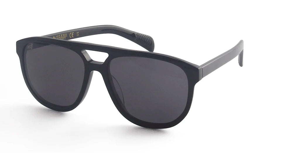 Esnbie Unisex Full Rim Round Double Bridge Acetate Sunglasses 2414271