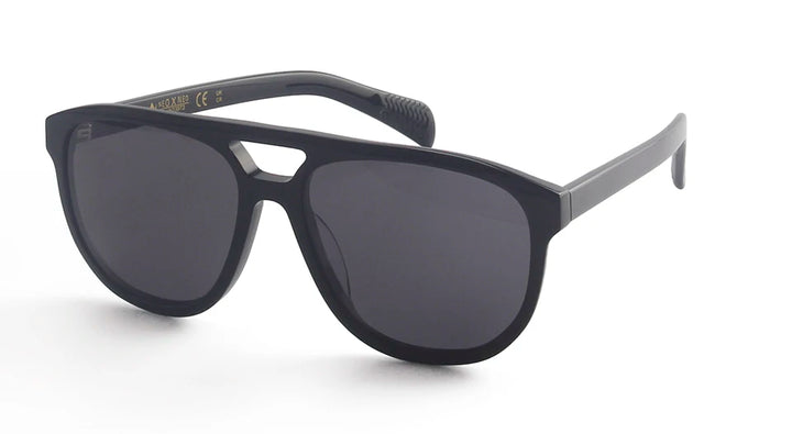 Esnbie Unisex Full Rim Round Double Bridge Acetate Sunglasses 2414271