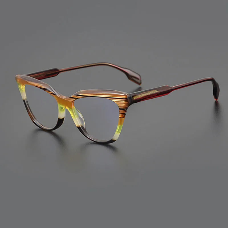 Nobler Unisex Full Rim Square Cat Eye Acetate Eyeglasses 19329 Full Rim Nobler C6  