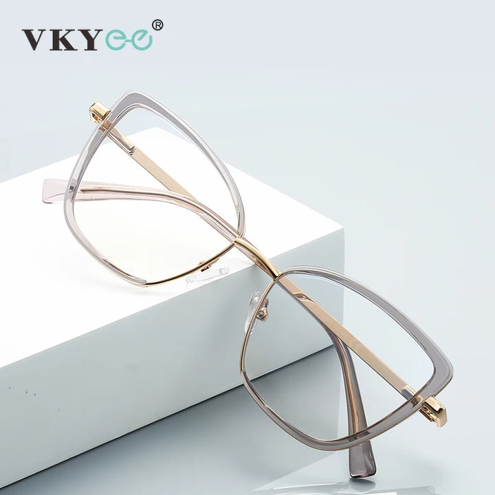 Vicky Women's Full Rim Butterfly Alloy Tr 90 Reading Glasses 31524
