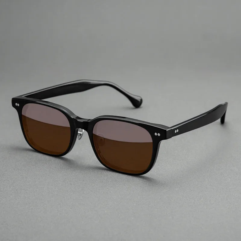 Black Mask Men Full Rim Square Acetate Polarized Sunglasses BM-538S