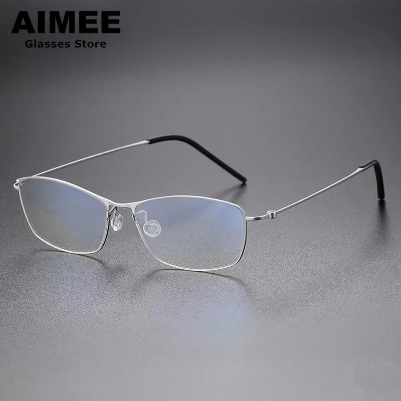 Aimee Women's Full Rim Square Screwless Titanium Eyeglasses 945510 Full Rim Aimee