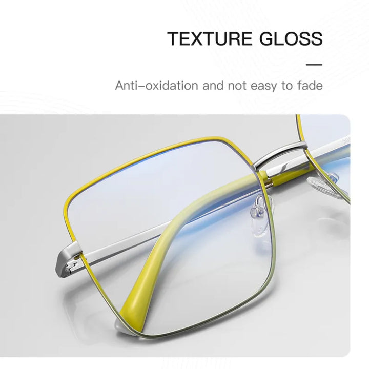 Vicky Unisex Full Rim Stainless Steel Square Reading Glasses 3089 Reading Glasses Vicky   