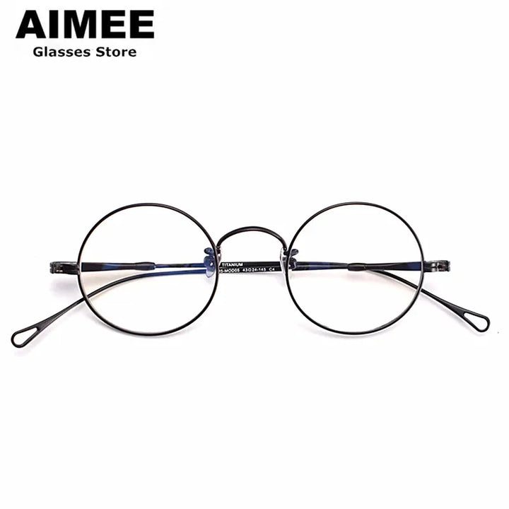 Aimee Unisex Full Rim Round Titanium Eyeglasses 5005 Full Rim Aimee   