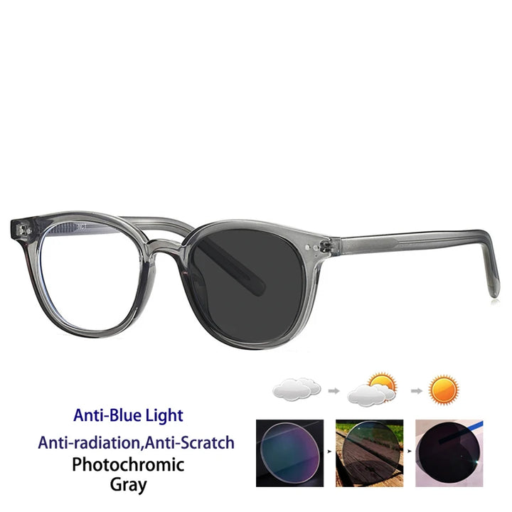 Kocolior Unisex Full Rim Oval Tr 90 Photochromic Reading Glasses 28005