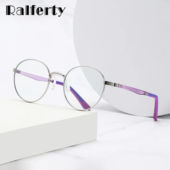 Ralferty Women's Full Rim Small Round Oval Alloy Eyeglasses R842 Full Rim Ralferty   