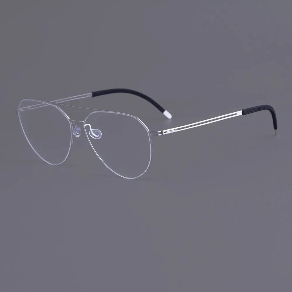 Bobbie 470200 Women’s Titanium Full Rim Oval Double Bridge Frames FuzWeb