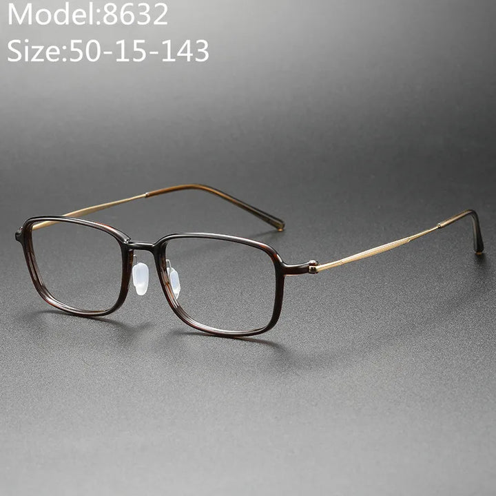 Aimee Unisex Full Rim Square Titanium Acetate Eyeglasses 8632