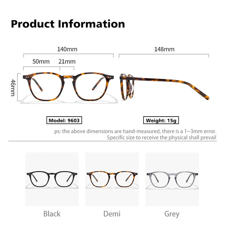 Vicky Unisex Full Rim Square Tr 90 Titanium Reading Glasses 319603