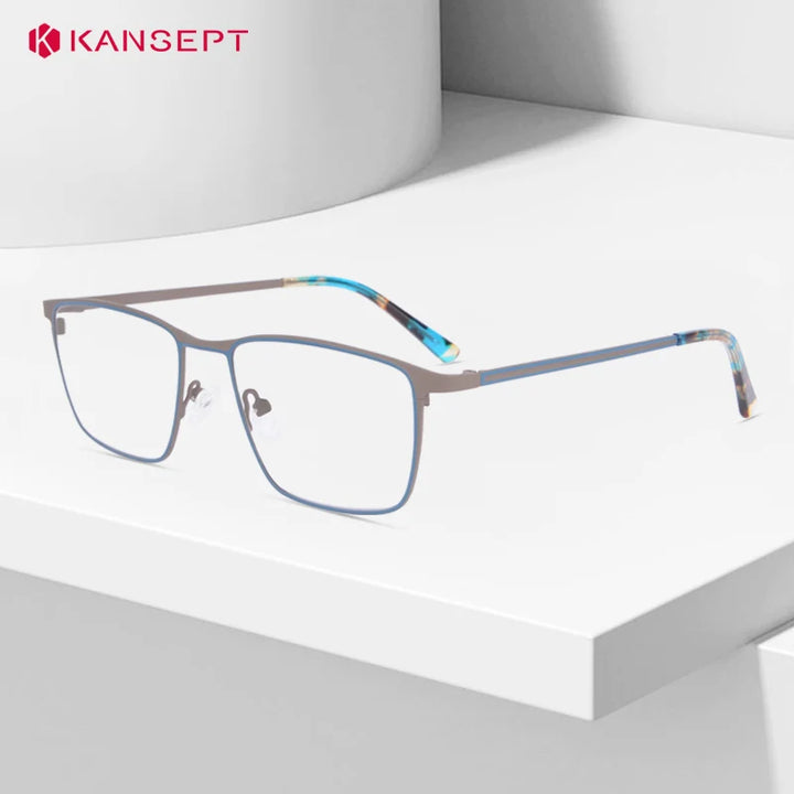 Kansept Unisex Full Rim Square Alloy Tr 90 Reading Glasses 74635