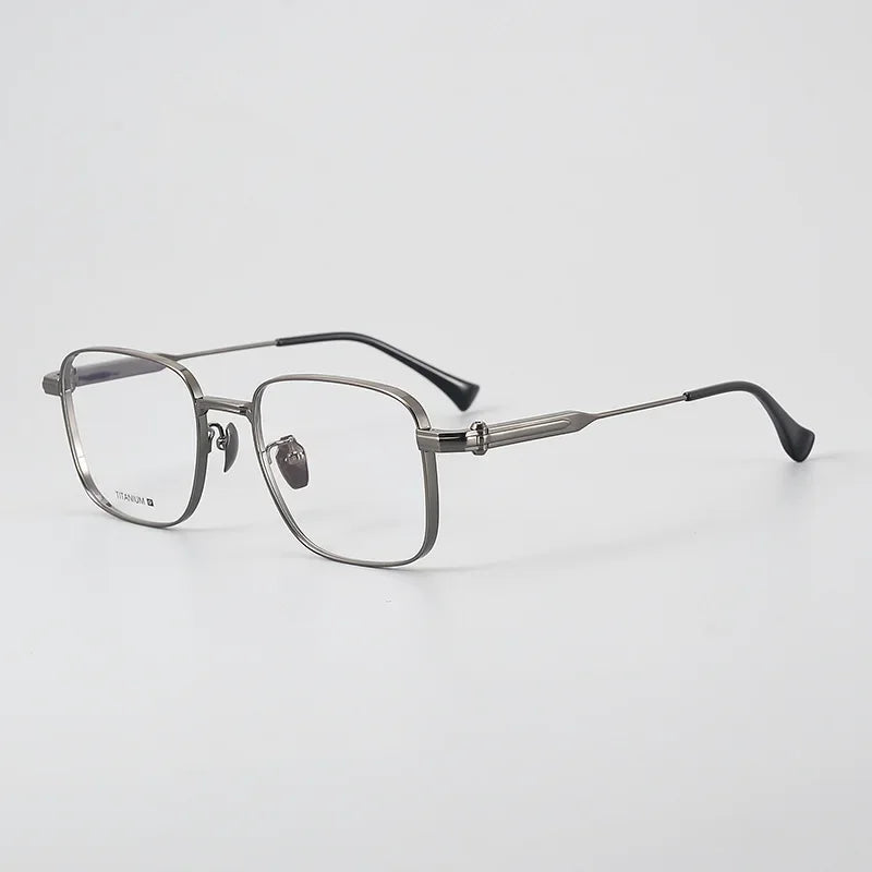 Hewei Unisex Full Rim Square Titanium Eyeglasses 824004