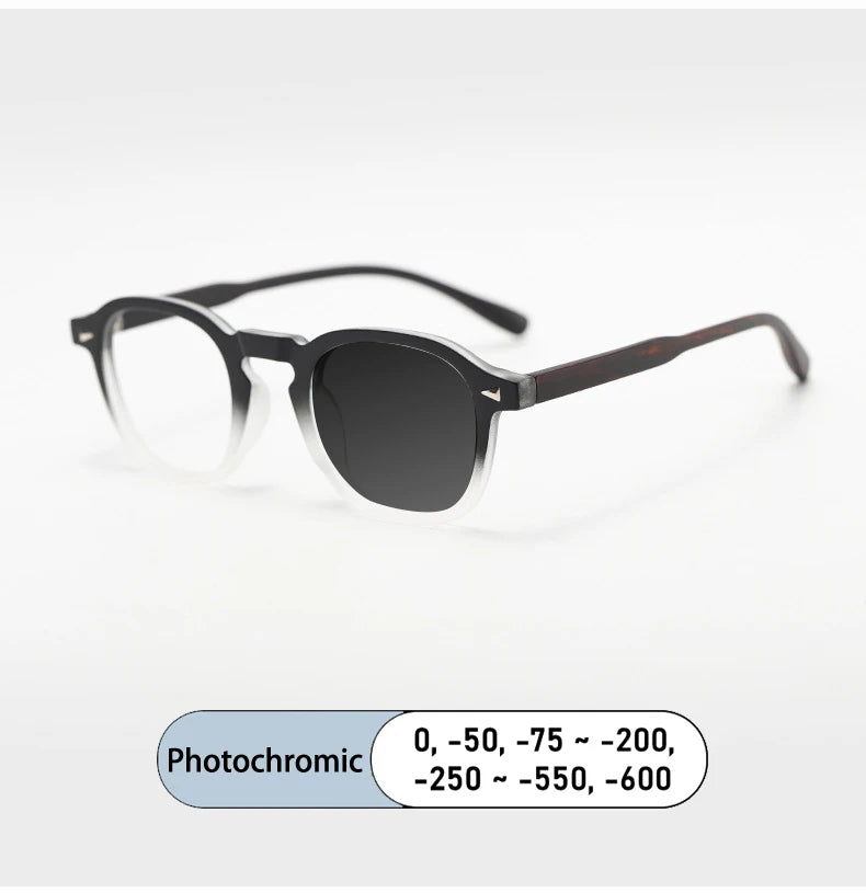 Kocolior Unisex Full Rim Square Tr 90 Alloy Photochromic Reading Glasses 75261