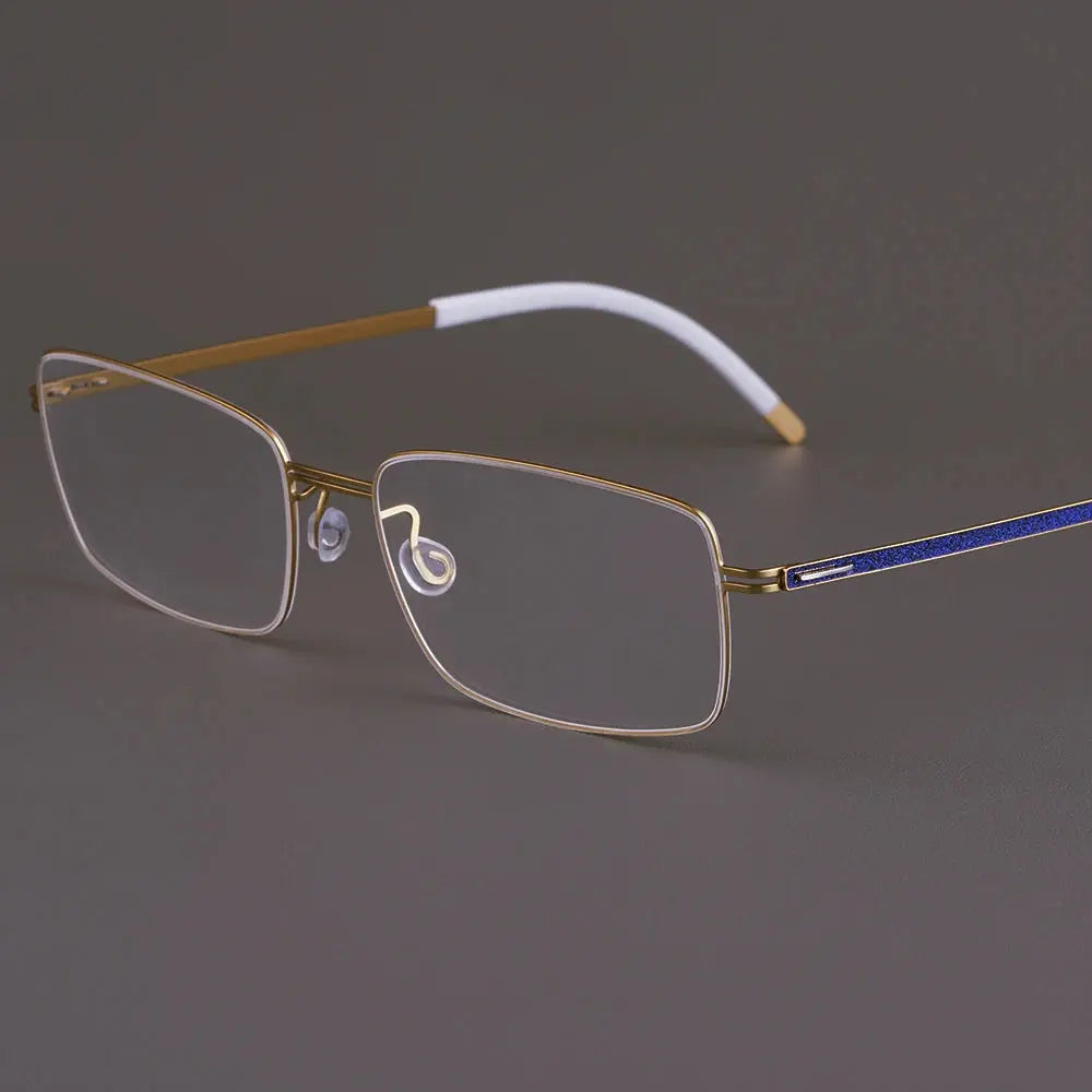Bobbie 462741 Women’s Screwless Full Rim Square Titanium Frames — view 1 | Bobbie at FuzWeb