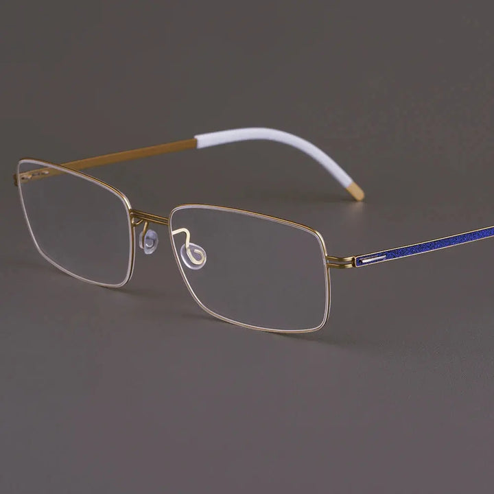 Bobbie 462741 Women’s Screwless Full Rim Square Titanium Frames — view 1 | Bobbie at FuzWeb